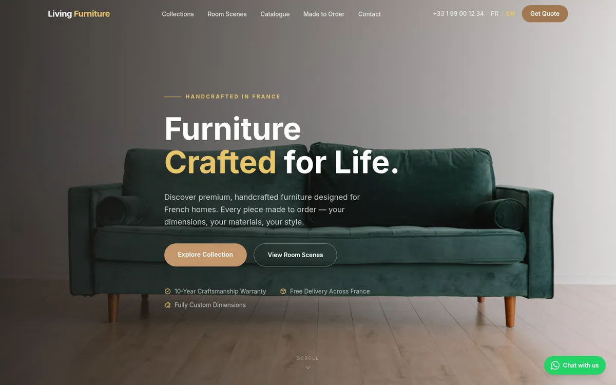 Living Furniture website template preview — Living Furniture live demo